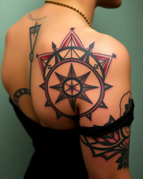 Inspiração de Design de Tatuagem de Padrão Geométrico