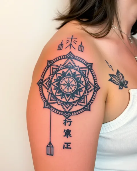 Inspirção Aestética de Design de Tatuagem de Padrão Geométrico