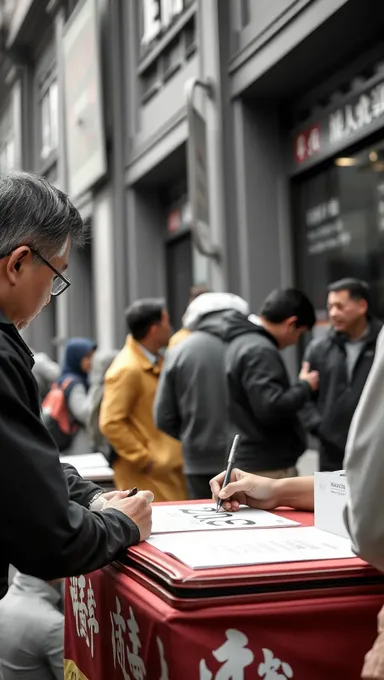 Jensen Huang assina autógrafos para colecionadores