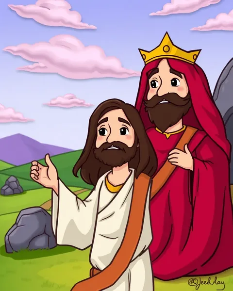 Jesus em Estilo de Desenho de Quadrinhos