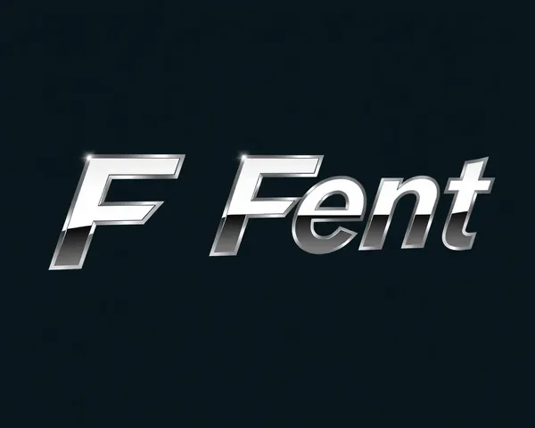 Letra F de fonte Chrome PNG: inspiração de design de logotipo