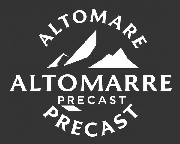 Logo de concreto pré-fabricado da Altomare PNG