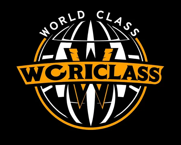 Logotipo de Wrestling de Classe Mundial em Design PNG