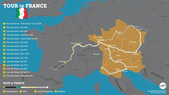 Mapa de Rota da Volta da França 2025 Anunciado Oficialmente