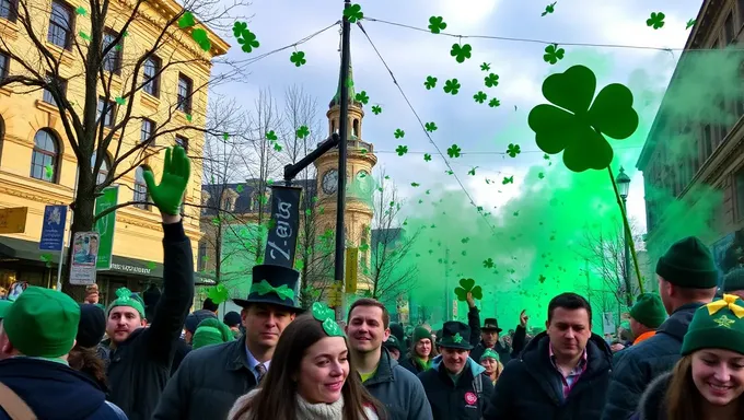 Mapa de rota do desfile de St Patrick's Day de 2025