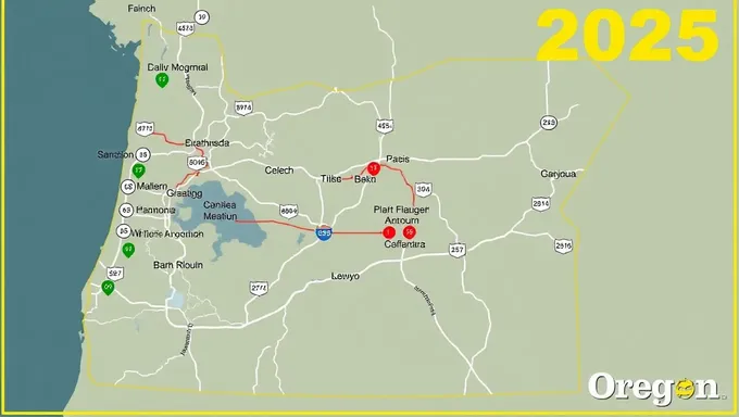 Mapa e Guia da Rota de Vapor do Oregon 2025