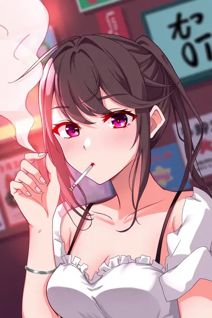 Menina de Anime Fumando Meme Meme de Anime Engraçado