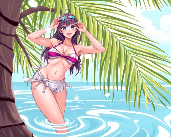 Menina de Bikini PNG Imagem de Fundo Transparente