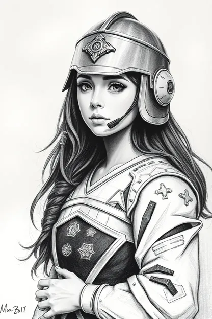 Menina na Sallet Desenho: Desenho Criativo da Garota Sallet