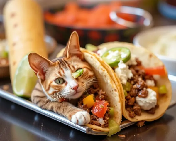 Miau Mordomos: Fotos de Gatos com Tacos Desbloqueadas