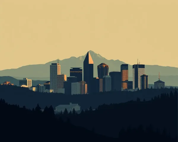 Nuggets Skyline PNG: Imagem de Alto-Definição da Linha de Cidade com Ícone de Nuggets