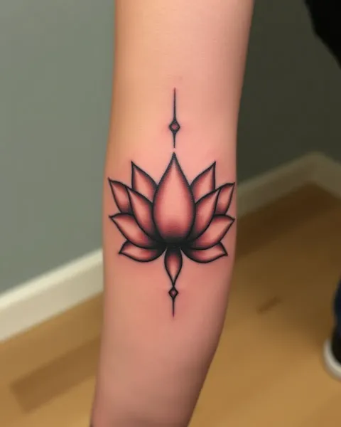 O Lindo e Significado do Design de Flor de Lótus de Tatuagem