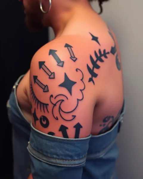 O mesmo Desenho de Tatoo sobre o Outro Tatoo