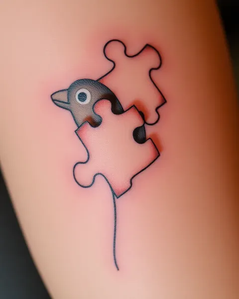 Oito Peças do Puzzle de Arte de Tatuagem