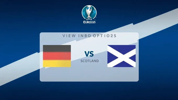 Opções de visualização Alemanha vs Escócia para UEFA Euro 2025