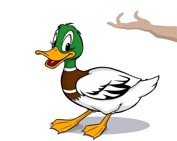 Pato de Mergulhão Cartoon Limpo Arquivo Vector PNG