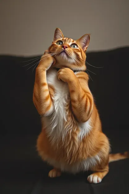 Pose Erótica de Garota com Gato de Quatro Pernas