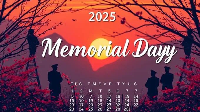 Prepare-se para o Dia de Memorial 2025 Calendário