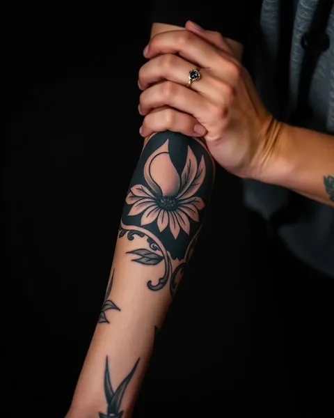 Protege o braço de manga a tatuagem do dano por umidade