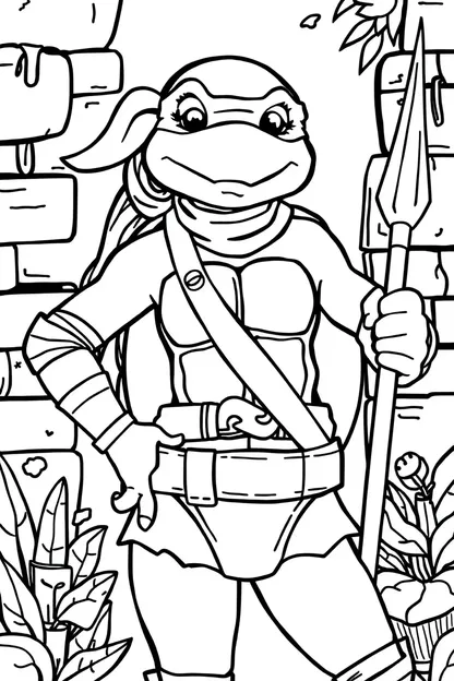 Páginas de Colorir de Meninas Tmnt Grátis Online