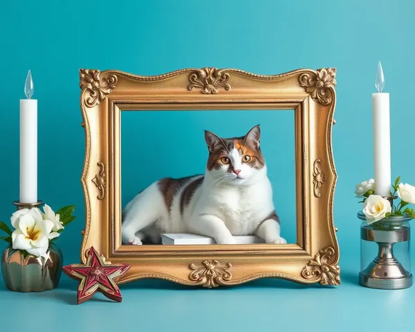 Quadro de Imagem de Gato Memorializa Amigo Felino