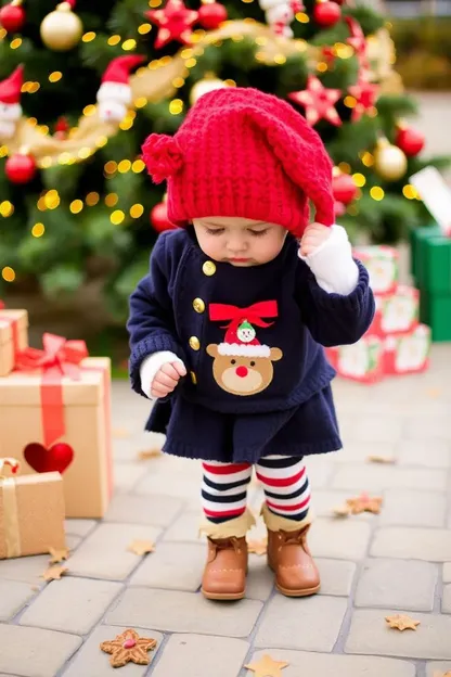 Roupas de Natal Adoráveis para Bebê Garota para Natal Feliz