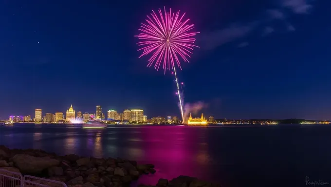 Show de Fogo de Artifício de Rhode Island 2025 destaca Desenhos Artísticos