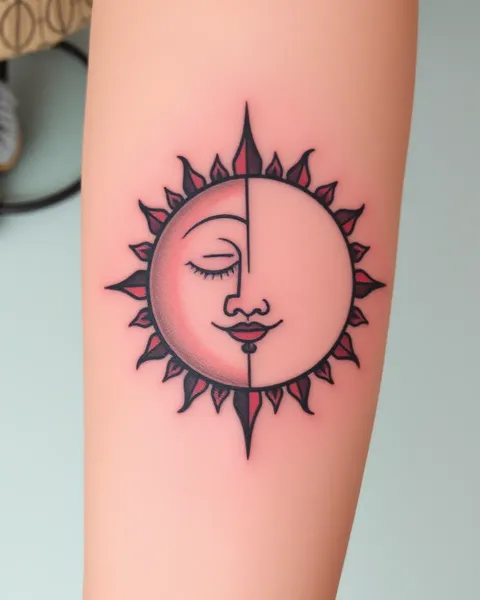 Significado Simbólico de Tatuagem de Sol e Lua