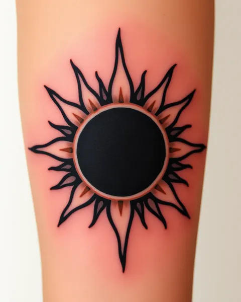 Significado e Simbolismo de Tatuagem de Eclipse Solar