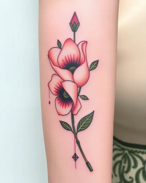 Simbolismo de Flor de Natal de Fevereiro de Tatuagens