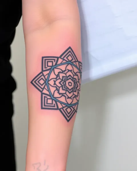 Simbolismo de Padrão Geométrico de Tatuagem