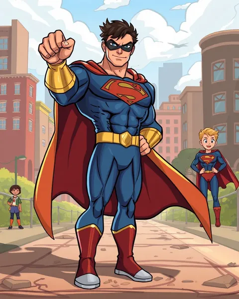 Super-Heróis Brilhantes de Cartoon Revelados