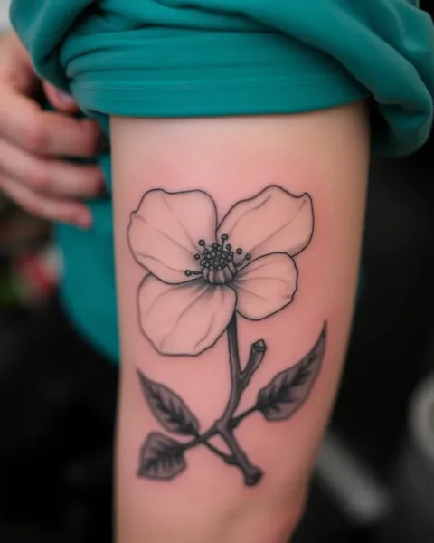 Tatuagem de Dogwood Branco para Mulheres e Homens