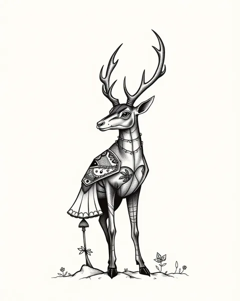 Tatuagem de Jackalope Pai Estilo Inconveniente