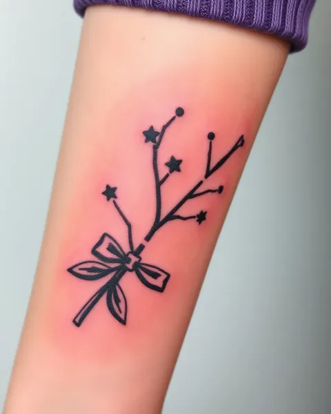 Tatuagem de Pintas: Ponto Pequeno de Cor Adicionado