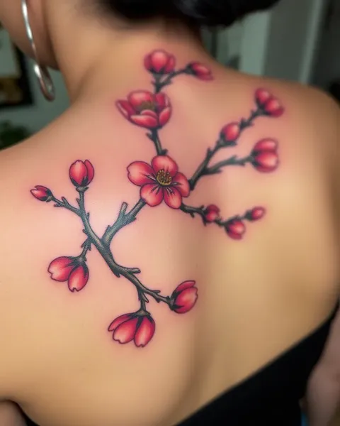 Tatuagem de flor de cerejeira: significado e representação