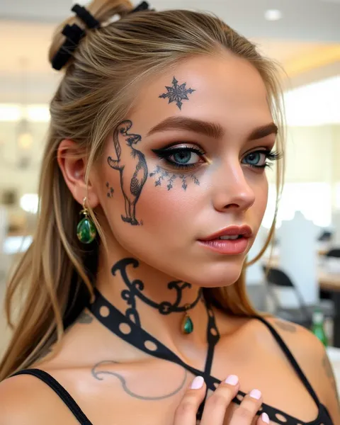 Tatuagens Faciais Temporárias para um Canais Criativo