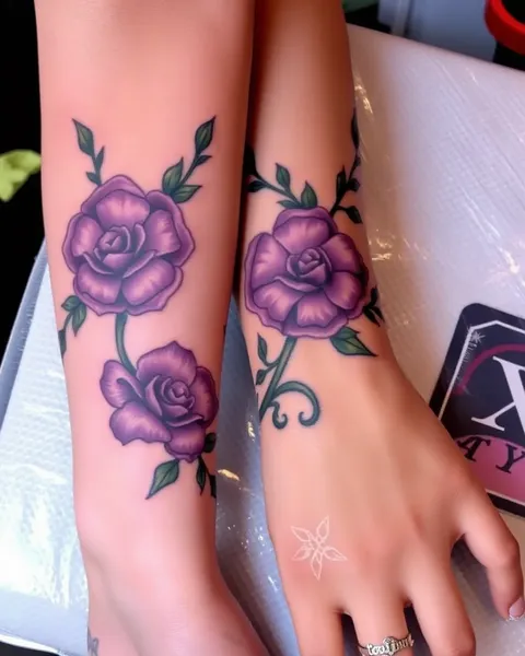 Tatuagens Púrpura: Melhorias Coloridas do Corpo