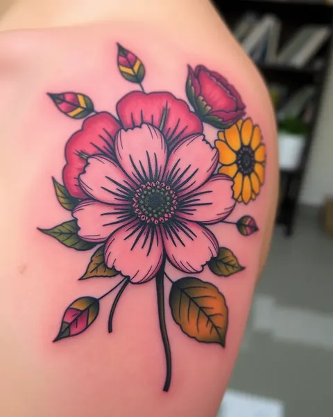 Tatuagens com flores significativas