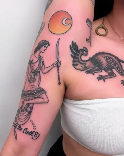 Tatuagens de Mito Grego: Desenho Único Inspirado por Lendas