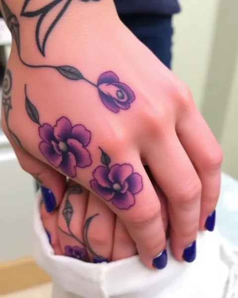 Tatuagens roxas: adornos pessoais de estilo