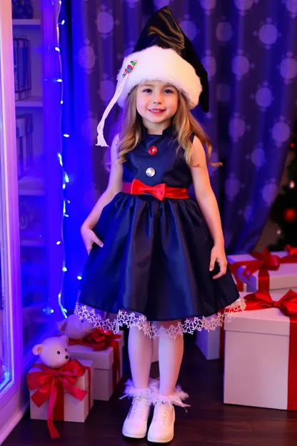 Vestido de Natal para Garotas para Usar alegria