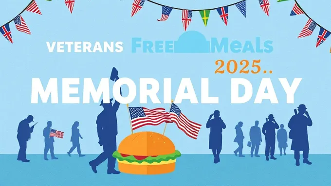 Veteranos desfrutam de comida gratuita no Dia do Memorial de 2025