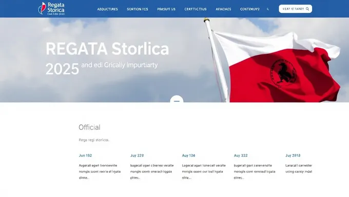 Website Oficial da Regata Storica 2025 Publicado