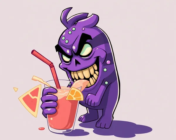 Ícone de shake icônico de Grimace em PNG